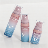 Flacon pompe sans air en PP de 5 ml, 10 ml, 15 ml pour lotion pour le visage, crème, lait corporel, huile essentielle, emballage cosmétique