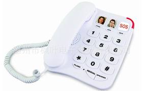 Téléphone à gros boutons pour les personnes âgées-Téléphone fixe-Composition à une touche pour les malvoyants Sonnerie amplifiée avec haut-parleur - Product Image 6