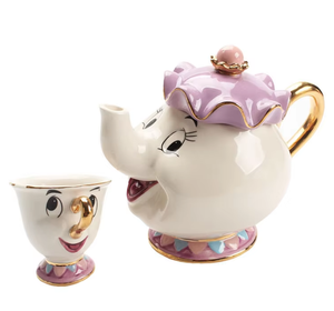 Juego de Café La Bella <span class=keywords><strong>y</strong></span> la Bestia, Taza de Cerámica de Dibujos Animados de Porcelana, <span class=keywords><strong>Tetera</strong></span> de la Señora Potts <span class=keywords><strong>y</strong></span> <span class=keywords><strong>Chip</strong></span>, Juegos de Té de Lujo con <span class=keywords><strong>Tetera</strong></span> - Product Image 6
