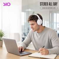 Casque audio circum-auriculaire sans fil 5.4 Stéréo pour la maison, le studio, le café, les voyages en avion, la lecture, le travail, la musique, le confort et l'utilisation quotidienne
