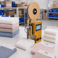 Machine d'étiquetage électrique semi-automatique avec PLC pour l'étiquetage des chaussettes, des serviettes et des vêtements