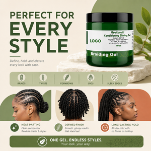 Gel Fijador para Peinados, Marca Privada, 16oz, a Base de Hierbas, Sin Alcohol, Fijación Extra Fuerte, Acabado Mate, Engrosador, Anti-Frizz - Product Image 6