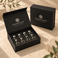 Kotak Peptida Kustom Dapat Didaur Ulang 2ml 3ml Kemasan Vial Peptida Tunggal Kotak Karton Hitam Magnetik dengan Slot untuk Kemasan Vial