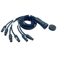 Socapex 19-Core Loose Tail PVC Coaxial Stage Lighting Wire and Cable con 6 3-Core 16A Female Plug Cable de alimentación en stock