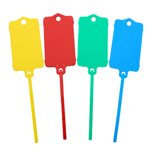 Thẻ Nhãn có thể tái sử dụng Zip Tie nhựa con dấu cáp nhận dạng thẻ màu dấu hiệu không thấm nước treo thẻ - Product Image 1