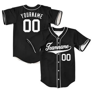 Progetta il tuo abbigliamento da Softball uniforme da Baseball blu ricamata maglie da Baseball personalizzate per giovani