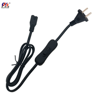 Câble d'alimentation CA C7 avec interrupteur marche/arrêt, longueur personnalisée, prise Argentine, pour appareils électroménagers, câble électrique en cuivre PVC pour lampe