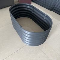 Bac à légumes surélevé en acier galvanisé de qualité supérieure, épaisseur 0,6 mm, jardinière en métal pour l'extérieur, pour la culture de légumes et de fleurs