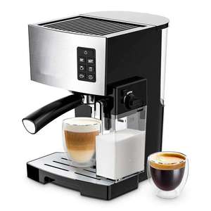 <span class=keywords><strong>Cafetera</strong></span> Espresso Semiautomática con Espumador <span class=keywords><strong>de</strong></span> Leche, Pantalla <span class=keywords><strong>de</strong></span> Temperatura Precisa, para Café Caliente, Latte Helado y Cappuccino - Product Image 1
