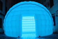 Tente dôme gonflable igloo blanche, éclairage led pour exposition d'événements en plein air pour publicité camping en vente