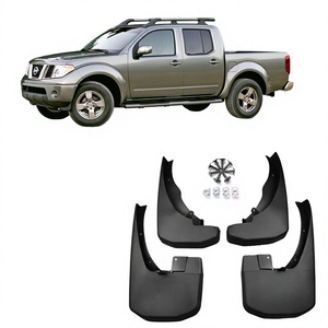 FOR Nissan Navara Mud Flaps 2005-2016 <b>Plastic</b> Tire Mudguards Black Front Rear Set - Product Image 4