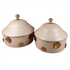 Casserole en métal à double paroi de qualité supérieure, fabriquée à la main, nouvelle chauffe-plat décoratif en métal de haute qualité - Product Image 1