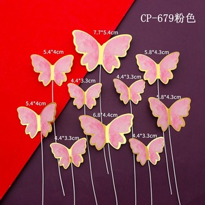 New Arrival Paper <strong>Butterfly</strong> <strong>Cake</strong> Decoration Pink <strong>Purple</strong> Blue Hot Stamping <strong>Butterfly</strong> <strong>Cake</strong> Topper for Valentine's Day <strong>Cake</strong> - Product Image 3