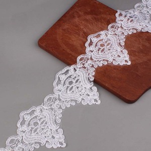 Accesorios de Costura al por Mayor, Material de Costura, Tela para Vestidos de Novia, Ribete <span class=keywords><strong>Blanco</strong></span> <span class=keywords><strong>Dorado</strong></span>, Bordado, Ropa de Cama, <span class=keywords><strong>Mantel</strong></span>, Encaje Textil - Product Image 5