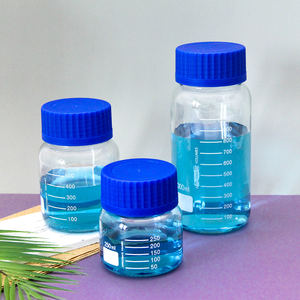 500 мл Прозрачная Круглая Стеклянная бутылка с винтовой крышкой для медицинского использования лабораторный Химический реагент жидкая упаковка для герметизации глаз - Product Image 2