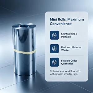 Rollo de lámina PET transparente estándar de 0,3 mm a 2,0 mm, rollo de PET crudo regular para procesamiento universal de blísteres - Product Image 1
