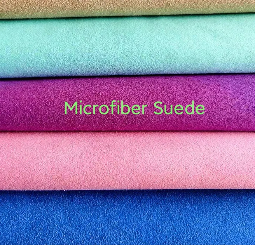 गर्म बिक्री Microfiber साबर अशुद्ध चमड़े सिंथेटिक चमड़े के कपड़े के लिए जूते, पैकिंग, हैंडबैग, आदि