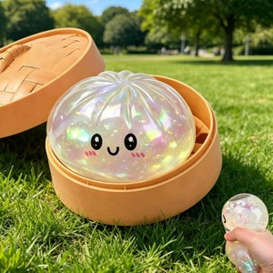 JITENG Boule anti-stress en forme de boulette de raviolis ou de pain vapeur farci, jouet à presser pour le stress, pour projets d'Halloween et jeux de farces - Product Image 6