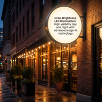 Panneaux publicitaires suspendus rectangulaires OEM YTSF-A5, enseignes lumineuses pour magasins, restaurants, logos, plaques signalétiques personnalisées, résistantes aux intempéries, pour extérieur