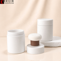 Nouvelle poudre fixante blanche compacte 20g, livrée avec un applicateur en forme de houppette, boîte vide pour poudre libre, emballage en plastique.