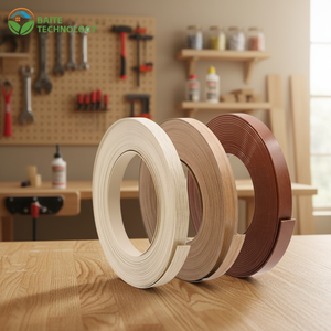 Banda de Borde de PVC Autoadhesiva Impermeable y Ecológica (Espesor de 0.8-1.5 mm) para Gabinetes de Madera, Muebles de MDF, Acrílico y Melamina - Product Image 1