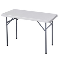 Großhandel Camping Garden Outdoor Dining Weiß Rechteckige Kunststoff Klapptische und Stühle Set für Veranstaltungen