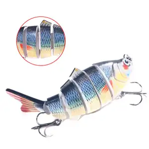 Anpassung Abs 10cm 19g Künstlicher Bass Fisch köder Swimbait 6 Segmented Multi Jointed Hard Fishing Köder