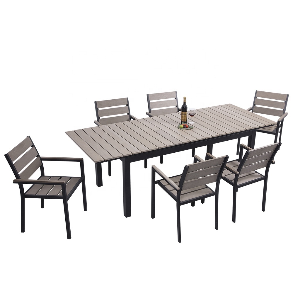 Zhejiang Produit Qualité Assurée Pliant Extensible Table À Manger En Bois avec Des Chaises 6 Places