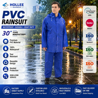 Vêtements de pluie universels jaunes imperméables et coupe-vent, veste et pantalon de sécurité, combinaison de pluie en plastique pour le camping