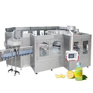 5000bph Glass Bottling Water Concentrate Fruit Juice Complete Filling And Packing Machine