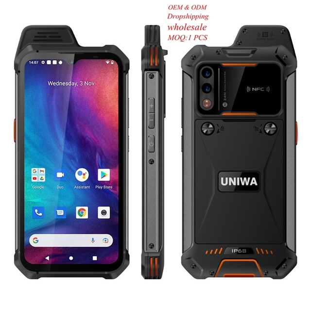 Hot Mini UNIWA W888 Explosion-proof Rugged Phone 4GB+64GB 5000mAh Battery 6.3 Inch Android NFC 4G Cellphone