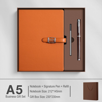 Ensemble cadeau d'entreprise avec logo personnalisé, carnet A5 avec stylo à signature en métal et recharge pour cadeaux promotionnels d'entreprise