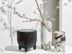 Jarrón de Mesa de Tres Patas de Mármol de Nueva York, Estilo Vintage Francés, Wabi-Sabi, de NANWEI, Decoración Moderna para el Hogar de Fujian - Product Image 6