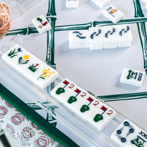 Juego de Mahjong Americano de Acrílico con Temática de Golf Pintado a Mano, Juego de Mesa Portátil para 4 Jugadores - Product Image 5