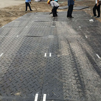 Tapis de protection de chantier en HDPE à épaisseur personnalisée, support OEM/ODM, tapis routiers texturés en HDPE robustes
