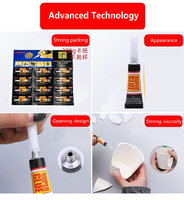 3g 502 Super Glue colle à séchage rapide Professional Factory Direct Supplier 12pcs Blister Packing instantané Glue cyanoacrylate
