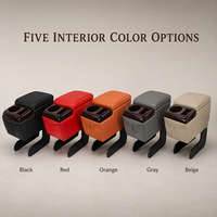 Foshan Carfu AC-457 Boîte d'accoudoir latérale universelle pour siège de voiture avec porte-gobelet et rangement pour téléphone, OEM, vente en gros, couleur personnalisée, directement