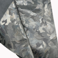 Tissu de veste en cuir camouflage sans PFAS, résistant à l'abrasion, avec doublure en daim PU, techniques de tricot pour vêtements, extensible