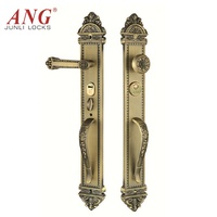 Serrure à levier de porte coulissante à Double traction en Bronze rouge pour chambre à coucher de Villa américaine