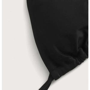 ชุดบิกินี่ผู้หญิงแบบใหม่ ผ้าเมทัลลิกสีพื้น ชุดว่ายน้ำสองชิ้นแบบไหล่เดียว บราดันทรง แห้งเร็ว สายวีเซ็กซี่ - Product Image 5