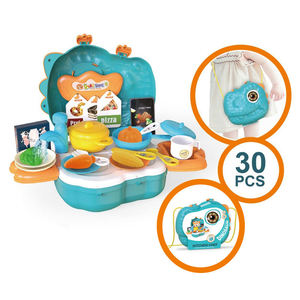 <b>Dinosaur</b> Shoulder Bag Kitchen Pretend <b>Play</b> Toys <b>Set</b> with Washing Basin 30PCS Fine Motor Skill Parent Child Gift - Product Image 3