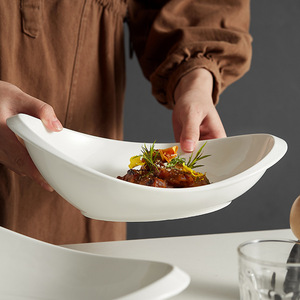 Ceramic <b>Dinnerware</b> Set for Home Restaurant for Serving Puree Soup Pasta Salad Dessert Wedding-Elegant Dinner Wedding Plates - Product Image 2