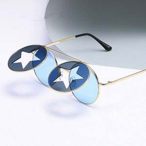 Gafas de Sol Plegables Retro Steampunk con Logotipo Personalizado, Gafas de Sol Redondas Punk con Protección UV400 para Hombre y Mujer - Product Image 1