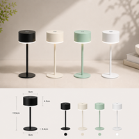 Lampe de bureau LED 2-en-1 de haute qualité, style simple, à piles, décorative, à intensité tactile, sans fil, rechargeable, petite lampe de bureau