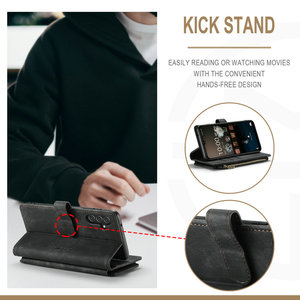 Caseme 3-in-1เคสกระเป๋าสตางค์หนังวินเทจสำหรับธุรกิจ redmi K30 <span class=keywords><strong>pro</strong></span>/<span class=keywords><strong>zoom</strong></span> K30 <span class=keywords><strong>pro</strong></span>/mi poco F2 <span class=keywords><strong>Pro</strong></span> เคสใส่บัตรอเนกประสงค์ - Product Image 3
