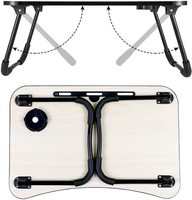Support de lecture pour ordinateur Portable, 1 pièce, plateau de lit ou de bureau pour ordinateur Portable, avec jambes pliables et fente pour tasse