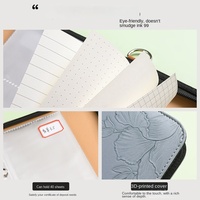 Sac multifonctionnel en cuir PU à motif gaufré avec fermeture éclair pour carnets, journaux, classeurs à feuilles mobiles ; Organisateur de rangement, cadeau