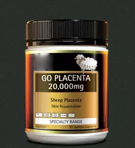 Güzellik özel ürün etiketi anti-aging cilt beyazlatma vitamin E koyun plasenta yumuşak jel kapsüller ile koyun plasentası ekstresi