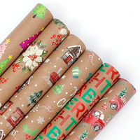 Papier d'emballage kraft brun 0,43x3m pour Noël, anniversaire, emballage de fleurs, fleuristes, rouleau de papier de soie