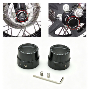 Couvercle d'axe de moto pour Harley 883 1200 X48 Softail, capuchons décoratifs d'axe de roue avant et arrière, en aluminium CNC noir - Product Image 3